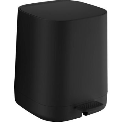 Beslagsboden Satin Square Toiletspand, 4 Liter, Pedal, Sort Beslagsboden Satin Square Toiletspand, 4 Liter, Pedal, Sort