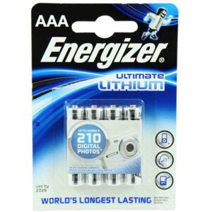 Energizer Ultimate Aaa Lithium Batterier, Pakke Med 4 Stk.