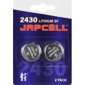 Japcell Lithium Cr2430 Batteri, 2 Stk.