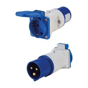 Adapter Iec 309 Cee Han 16a 3p Til Schuko Hun, Ip44