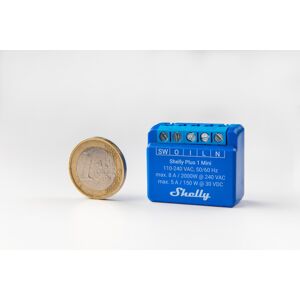 Shelly Plus 1 Mini (Gen 3) Wifi Relæ Med Potentialfrit Kontaktsæt (230vac)