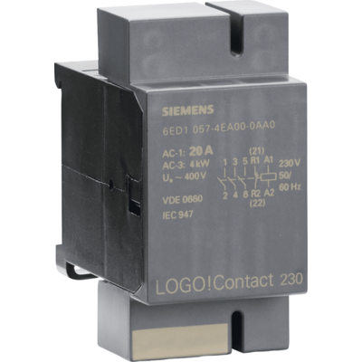 Siemens Logo Kontaktor 20a 3no+1nc 230v Ac, 6ed1057-4ea00-0aa0 Siemens Logo Kontaktor 20a 3no+1nc 230v Ac, 6ed1057-4ea00-0aa0
