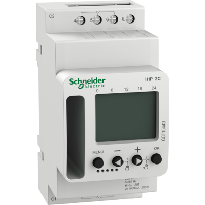 Schneider Electric CCT15443 Digital Tidsur - 2 Kanaler, Ugeprogram Schneider Electric CCT15443 Digital Tidsur - 2 Kanaler, Ugeprogram