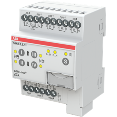 ABB S8.6.7.1 Relæ 8-kanals - Rullegardin- og skifteaktor ABB S8.6.7.1 Relæ 8-kanals - Rullegardin- og skifteaktor