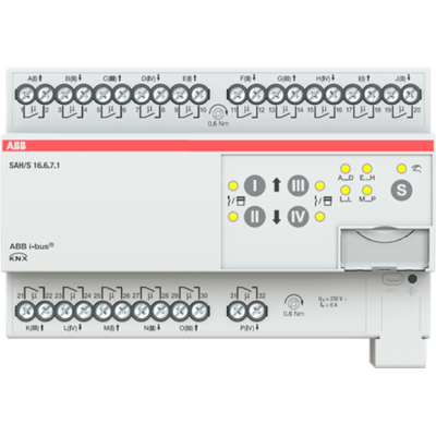 ABB S16.6.7.1 Tænd/sluk- og persienneaktor - 16 kanaler, 6A - KNX ABB S16.6.7.1 Tænd/sluk- og persienneaktor - 16 kanaler, 6A - KNX