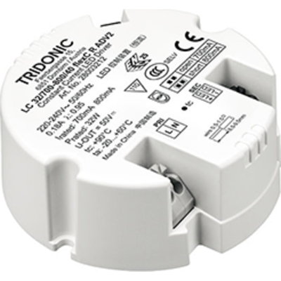 Tridonic Led Driver, Lc 32w 700-800ma, Flexc, Rund Tridonic Led Driver, Lc 32w 700-800ma, Flexc, Rund