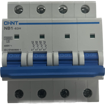 3 Stk Automatsikring Chint Nb1-63h, C 63a 3p+n, 10ka 3 Stk Automatsikring Chint Nb1-63h, C 63a 3p+n, 10ka