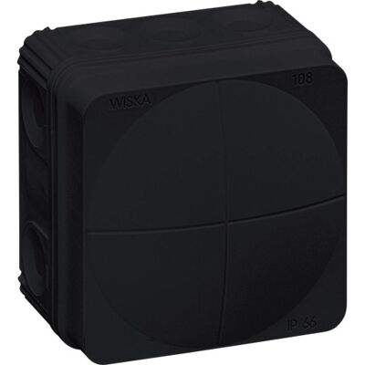Wiska 10 Stk Forgreningsdåse Combi 108, 76x76x51, Ip66, Sort Wiska 10 Stk Forgreningsdåse Combi 108, 76x76x51, Ip66, Sort