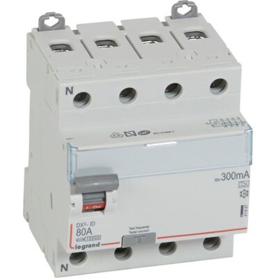 Legrand Dx³ Rccb Fejlstrømsafbryder 80a 4p 300ma Type-A 4m 10ka Legrand Dx³ Rccb Fejlstrømsafbryder 80a 4p 300ma Type-A 4m 10ka