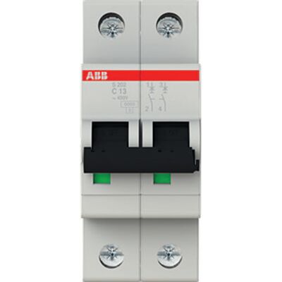 ABB 2P 13A Afbryder - Type C - DIN-skinne montering ABB 2P 13A Afbryder - Type C - DIN-skinne montering