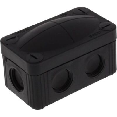 Wiska 10 Stk Forgreningsdåse Combi 206, 85x49x51, Ip66, Sort Wiska 10 Stk Forgreningsdåse Combi 206, 85x49x51, Ip66, Sort