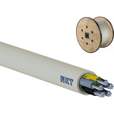 NKT Kabel Noik-Al/axq 90° 5g25 Dca, Lysegrå, Afmåles NKT Kabel Noik-Al/axq 90° 5g25 Dca, Lysegrå, Afmåles