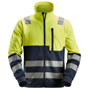 Snickers Aw Fleecejakke 8035, High-Vis Kl.2 Gul/navy, Str. L