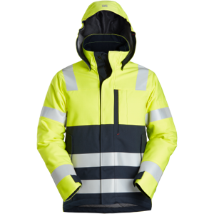 Snickers Protecwork Vinterjakke High-Vis Kl. 3 Str: 2xl Gul/navy Lang