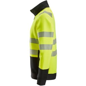 Snickers High-Vis Sweatjakke 2835, Gul/sort, Kl. 2, Str. M