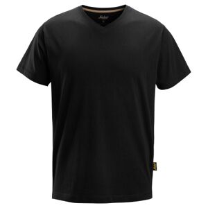 Snickers T-Shirt 2512 Med V-Hals, Sort, Str. 3xl