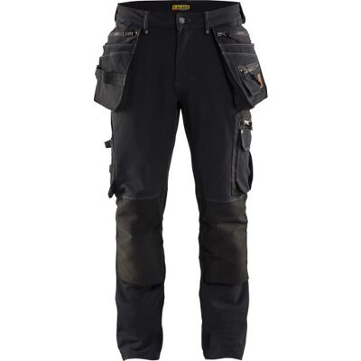 Blåkläder Workwear X1900 Håndværkerbukser Med 4-Vejs Stretch, Sort, Str. C64 Blåkläder Workwear X1900 Håndværkerbukser Med 4-Vejs Stretch, Sort, Str. C64