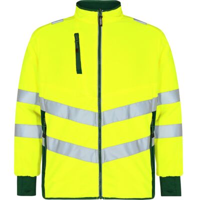 Engel Workwear Engel Safety Fleecejakke, Hi-Vis Gul/grøn, 5xl Engel Workwear Engel Safety Fleecejakke, Hi-Vis Gul/grøn, 5xl