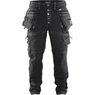 Blåkläder Workwear X1900 Håndværkerbukser Med 2-Vejs Stretch, Sort, Str. D104 Blåkläder Workwear X1900 Håndværkerbukser Med 2-Vejs Stretch, Sort, Str. D104