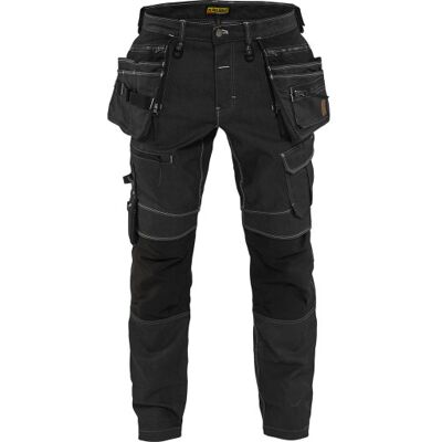 Blåkläder Workwear X1900 Håndværkerbukser Med 2-Vejs Stretch, Sort/hvid, Str. C50 Blåkläder Workwear X1900 Håndværkerbukser Med 2-Vejs Stretch, Sort/hvid, Str. C50
