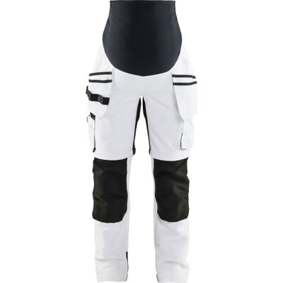 Blåkläder Graviditets Håndværkerbukser Full Stretch, Hvid/sort, 2xl Blåkläder Graviditets Håndværkerbukser Full Stretch, Hvid/sort, 2xl
