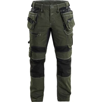 Blåkläder Workwear X1900 Håndværkerbukser Med 2-Vejs Stretch, Grøn/sort, Str. C50 Blåkläder Workwear X1900 Håndværkerbukser Med 2-Vejs Stretch, Grøn/sort, Str. C50