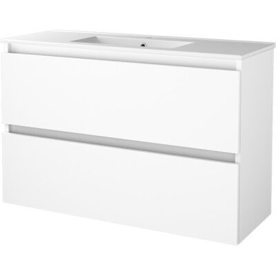 Sanibell Basicline Møbelpakke, 100x39 Cm, Hvid Højglans Sanibell Basicline Møbelpakke, 100x39 Cm, Hvid Højglans
