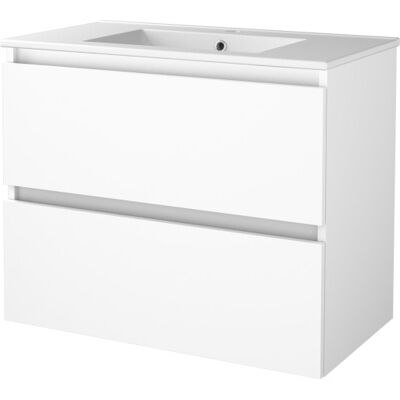 Sanibell Basicline Møbelpakke, 80x46 Cm, Hvid Højglans Sanibell Basicline Møbelpakke, 80x46 Cm, Hvid Højglans