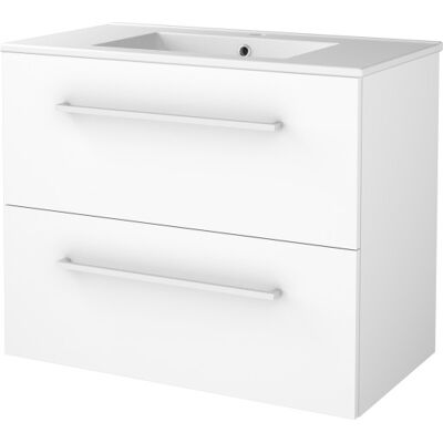Sanibell Basicline Møbelpakke, 80x46 Cm, Hvid Højglans Sanibell Basicline Møbelpakke, 80x46 Cm, Hvid Højglans