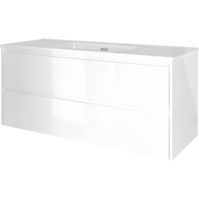 Sanibell Proline Møbelpakke, 121x46,8 Cm, Hvid Højglans Sanibell Proline Møbelpakke, 121x46,8 Cm, Hvid Højglans