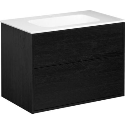 Gustavsberg Artic Møbelpakke, 80x47 Cm, Sort Ask/hvid Gustavsberg Artic Møbelpakke, 80x47 Cm, Sort Ask/hvid