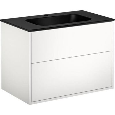 Gustavsberg Artic Møbelpakke, 80x47 Cm, Hvid/sort Gustavsberg Artic Møbelpakke, 80x47 Cm, Hvid/sort