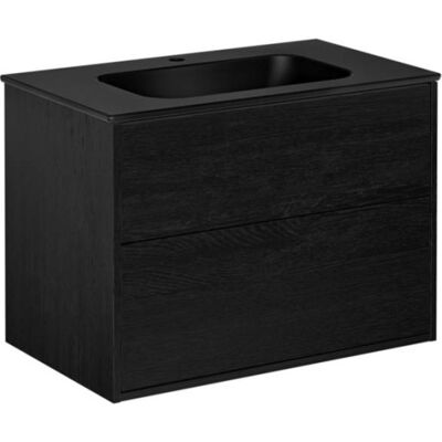 Gustavsberg Artic Møbelpakke, 80x47 Cm, Sort Ask/sort Gustavsberg Artic Møbelpakke, 80x47 Cm, Sort Ask/sort