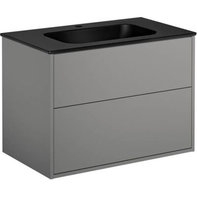 Gustavsberg Artic Møbelpakke, 80x47 Cm, Grå/sort Gustavsberg Artic Møbelpakke, 80x47 Cm, Grå/sort