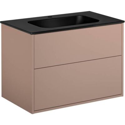 Gustavsberg Artic Møbelpakke, 80x47 Cm, Lyserød/sort Gustavsberg Artic Møbelpakke, 80x47 Cm, Lyserød/sort