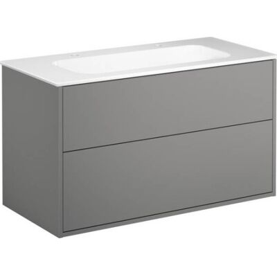 Gustavsberg Artic Møbelpakke, 100x47 Cm, Grå/hvid Gustavsberg Artic Møbelpakke, 100x47 Cm, Grå/hvid