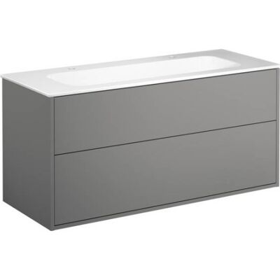 Gustavsberg Artic Møbelpakke, 120x47 Cm, Grå/hvid Gustavsberg Artic Møbelpakke, 120x47 Cm, Grå/hvid