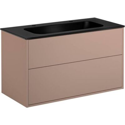 Gustavsberg Artic Møbelpakke, 100x47 Cm, Lyserød/sort Gustavsberg Artic Møbelpakke, 100x47 Cm, Lyserød/sort