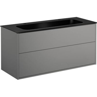 Gustavsberg Artic Møbelpakke, 120x47 Cm, Grå/sort Gustavsberg Artic Møbelpakke, 120x47 Cm, Grå/sort