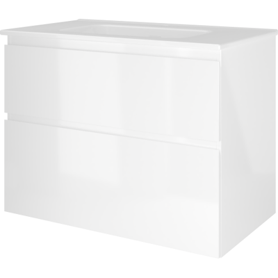 Sanibell Proline Møbelpakke, 81x46,8 Cm, Hvid Højglans Sanibell Proline Møbelpakke, 81x46,8 Cm, Hvid Højglans