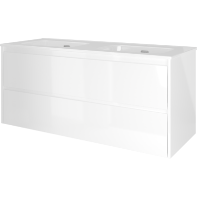 Sanibell Proline Møbelpakke, 121x46 Cm, Hvid Højglans Sanibell Proline Møbelpakke, 121x46 Cm, Hvid Højglans