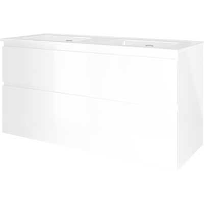 Sanibell Proline Møbelpakke, 121x46 Cm, Hvid Højglans Sanibell Proline Møbelpakke, 121x46 Cm, Hvid Højglans