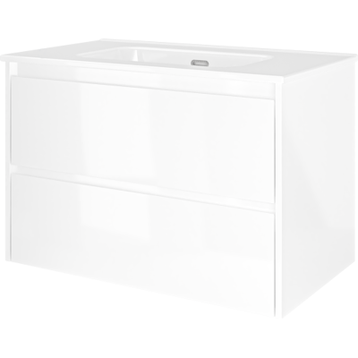 Sanibell Proline Møbelpakke, 81x46 Cm, Hvid Højglans Sanibell Proline Møbelpakke, 81x46 Cm, Hvid Højglans