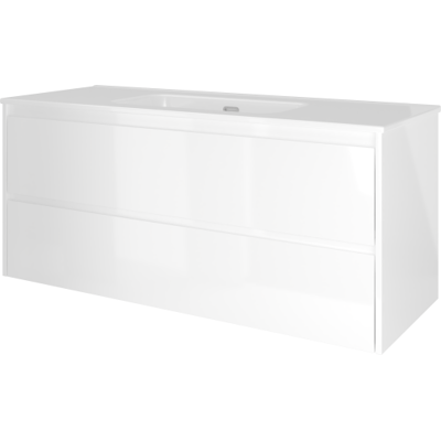 Sanibell Proline Møbelpakke, 121x46 Cm, Hvid Højglans Sanibell Proline Møbelpakke, 121x46 Cm, Hvid Højglans