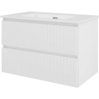 Sanibell Proline Møbelpakke, 81x46 Cm, Hvid Højglans Sanibell Proline Møbelpakke, 81x46 Cm, Hvid Højglans