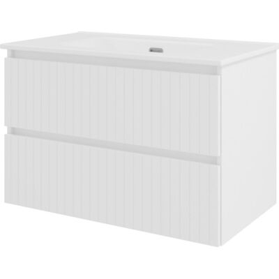 Sanibell Proline Møbelpakke, 81x46 Cm, Hvid Højglans Sanibell Proline Møbelpakke, 81x46 Cm, Hvid Højglans