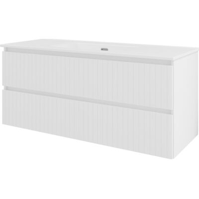 Sanibell Proline Møbelpakke, 121x46 Cm, Hvid Højglans Sanibell Proline Møbelpakke, 121x46 Cm, Hvid Højglans