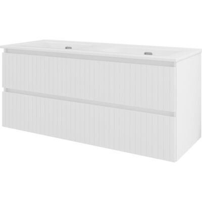 Sanibell Proline Møbelpakke, 121x46 Cm, Hvid Højglans Sanibell Proline Møbelpakke, 121x46 Cm, Hvid Højglans