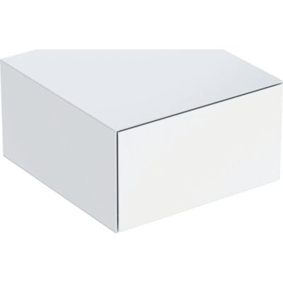 Geberit vægmonteret side skab med skuffe - Hvid højglans - 45x24,5x47cm Geberit vægmonteret side skab med skuffe - Hvid højglans - 45x24,5x47cm
