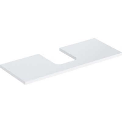 Hvid vaskeblads med centralt udskæring - 120x3x47cm Hvid vaskeblads med centralt udskæring - 120x3x47cm